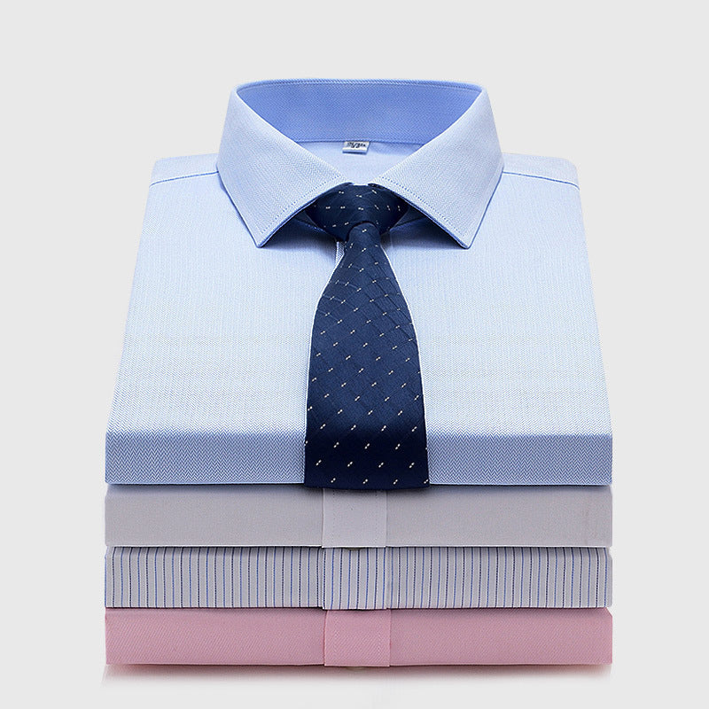 Men's Long sleeved Business Shirts - Self-cultivation Non-iron mens shirt Distinguished Fine Apparel