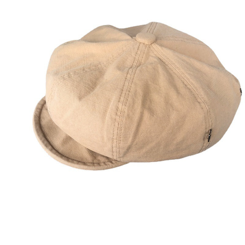 Minimalist Washed Cotton Solid Color Beret womens hat Distinguished Fine Apparel