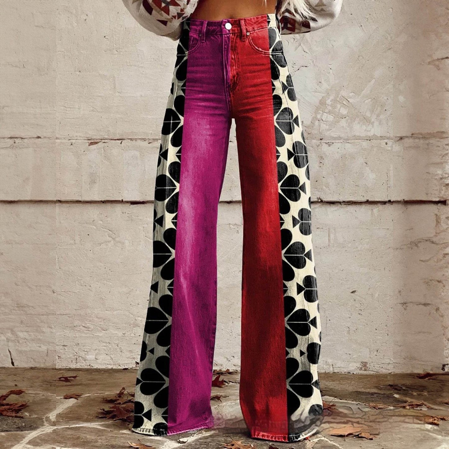 Foreign Plus Size Women's Casual Pants - Thin Jeans Wide Leg ladys pants Distinguished Fine Apparel