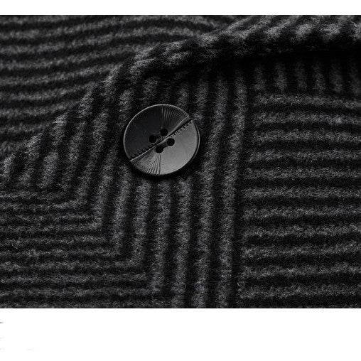 Excellence High Quality Men's British Tweed Coat - Warm Cashmere gents jacket Distinguished Fine Apparel