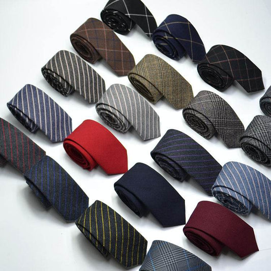 Men's Tie Super Narrow Wool-like Elegant Business Wear gent's ties Distinguished Fine Apparel