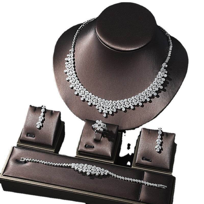 61.Dress Jewelry Set – 4-Piece Necklace, Earrings, Ring & Bracelet Set for Women jewelry set Distinguished Fine Apparel