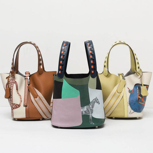 Genuine Leather ladies Large capacity bags - Adjustable Shoulder Strap ladys accessorys Distinguished Fine Apparel