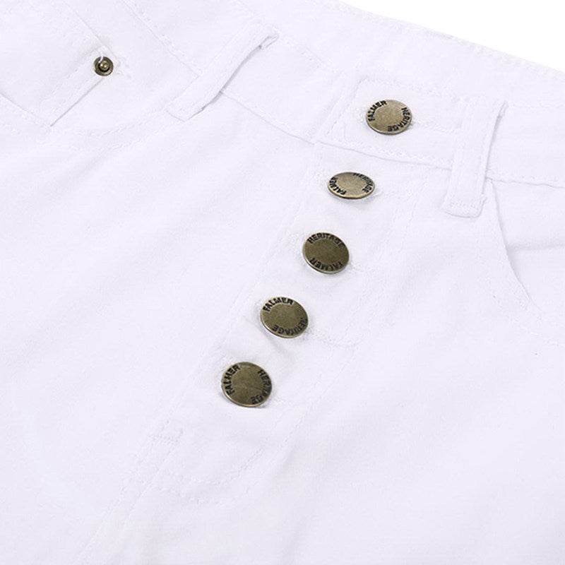 Ladies Slim Elegant White Pants ladys pants Distinguished Fine Apparel