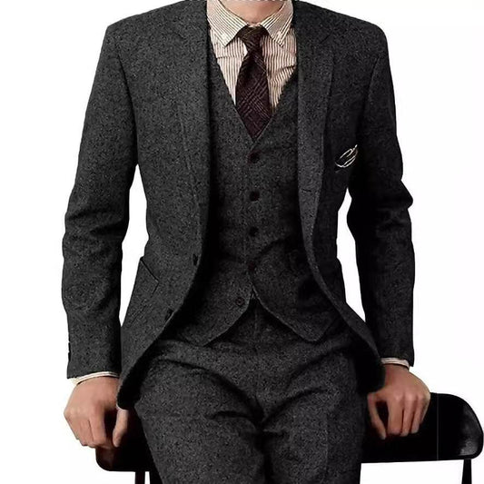 Distinguished Men's Wool Three-piece Suit gents suit Distinguished Fine Apparel