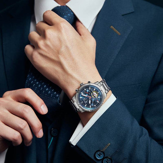 Gentlemen's Multi-functional Hollowed Timepiece gents watches Distinguished Fine Apparel