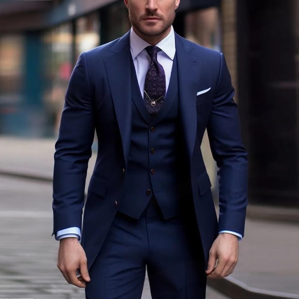 Men's Three-piece Suit High Class Presence For The Distinguished Gentlemen gents suit Distinguished Fine Apparel