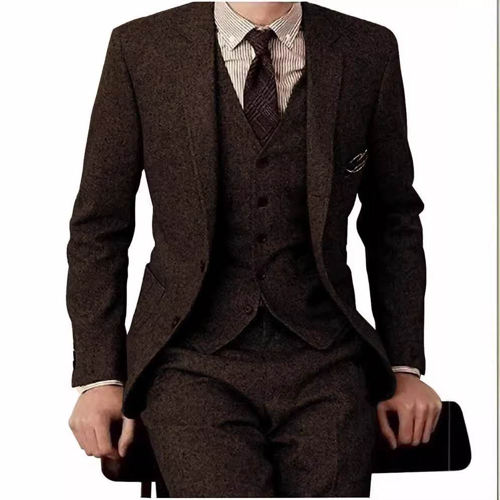 Distinguished Men's Wool Three-piece Suit gents suit Distinguished Fine Apparel