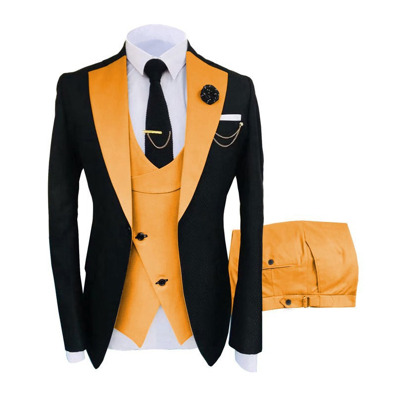 Gentlemen's Fine Formal Wear - Business, Celebratory Statement Suit mens suit Distinguished Fine Apparel Black Gold 5XL