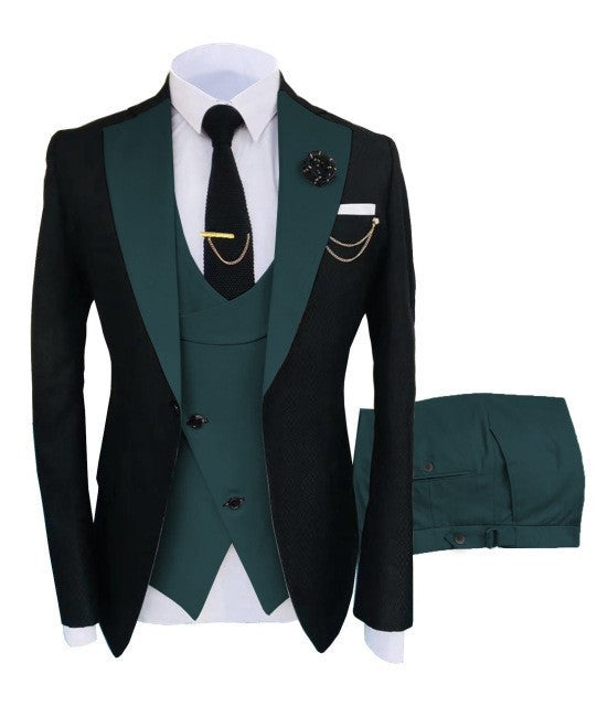 Gentlemen's Fine Formal Wear - Business, Celebratory Statement Suit mens suit Distinguished Fine Apparel Black Blue Green 5XL