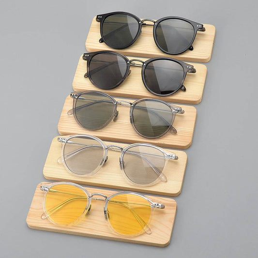 Japanese Handmade Polarized Sunglasses – Medium Gold Pure Titanium Frame ladys sunglasses Distinguished Fine Apparel