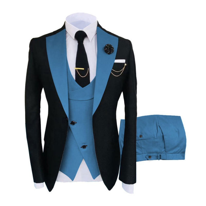 Gentlemen's Fine Formal Wear - Business, Celebratory Statement Suit mens suit Distinguished Fine Apparel Black Lake Blue 5XL
