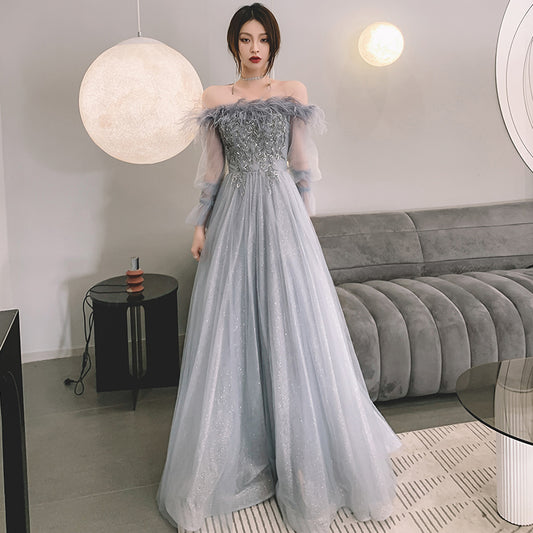 Fashionable Personality Female Banquet Temperament Dress ladys gown Distinguished Fine Apparel