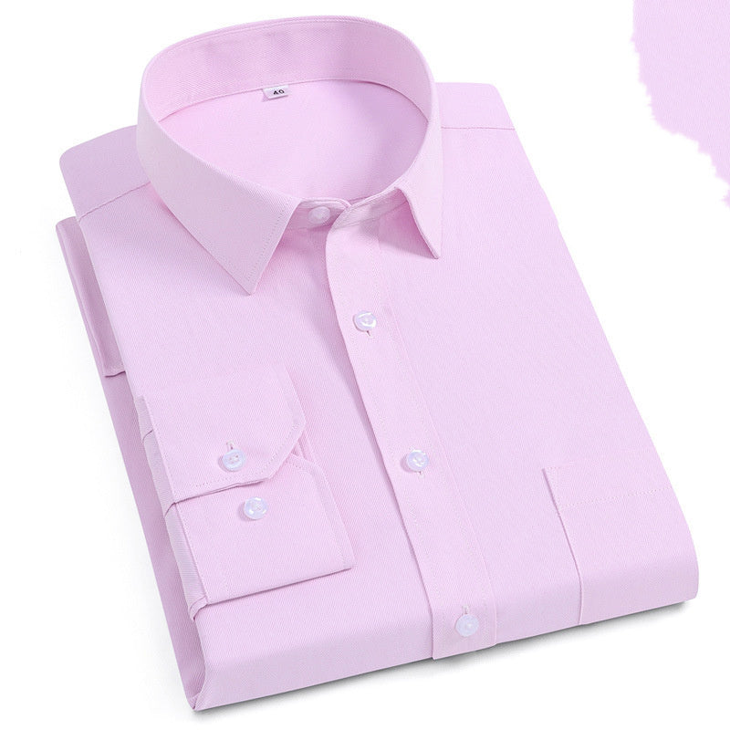 Men's Long sleeved Business Shirts - Self-cultivation Non-iron mens shirt Distinguished Fine Apparel