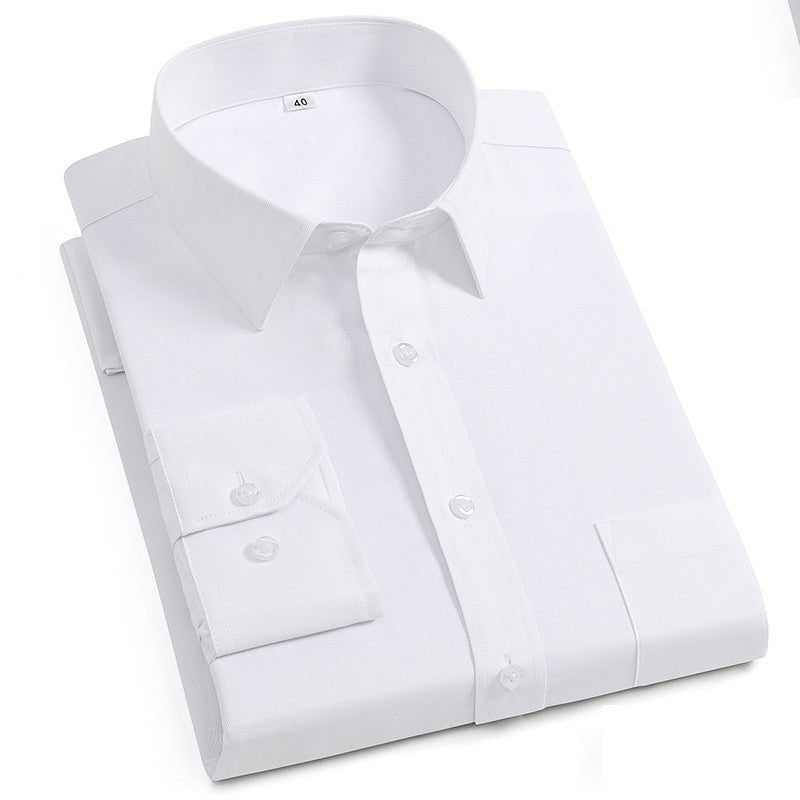 Men's Long sleeved Business Shirts - Self-cultivation Non-iron mens shirt Distinguished Fine Apparel