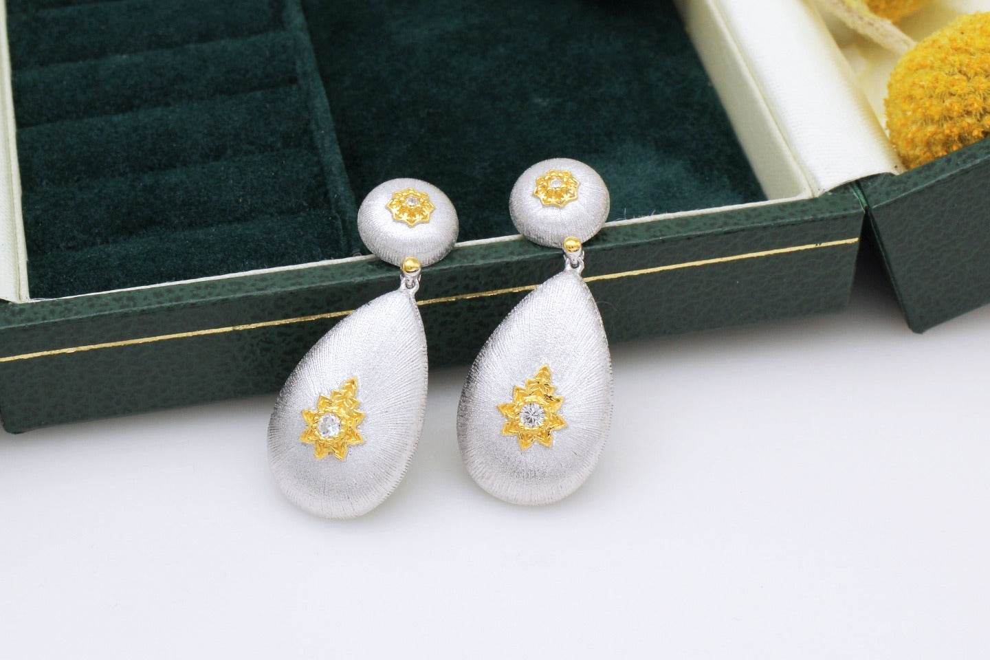 Brushed Star Earrings – Unique 925 Sterling Silver Celestial Style ladys earrings Distinguished Fine Apparel