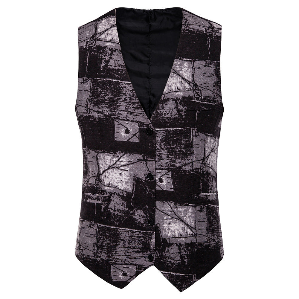 Men's Casual Ethnic Print Vest gents vest Distinguished Fine Apparel