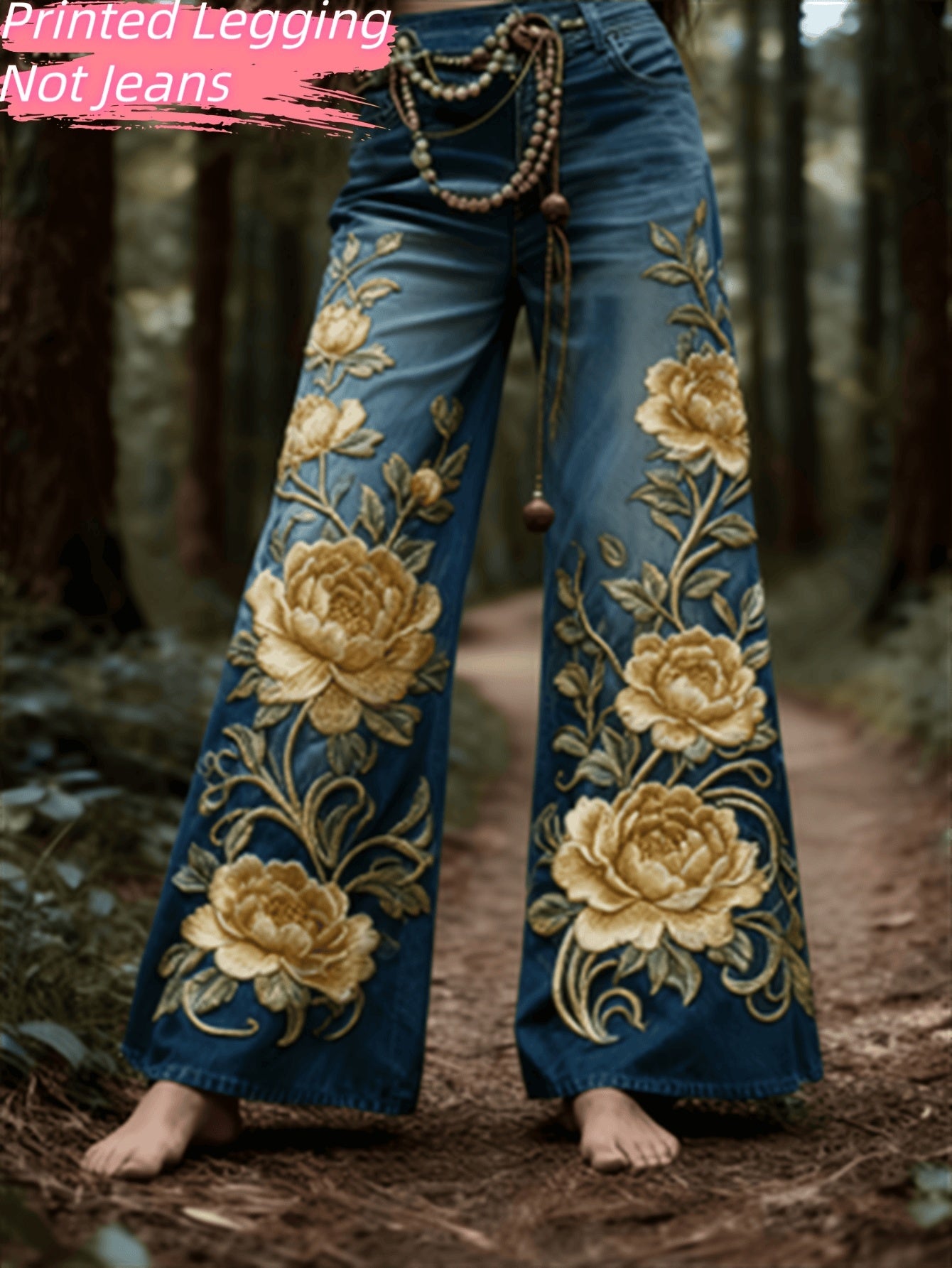 Fashionable Casual Women's Jeans - Beautiful Floral Wear womens pants Distinguished Fine Apparel Style7 S