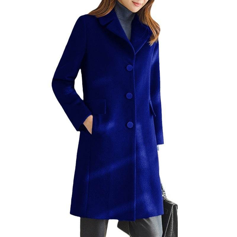 Economical choice - Women's Mid Length Woolen Coat ladys coats Distinguished Fine Apparel