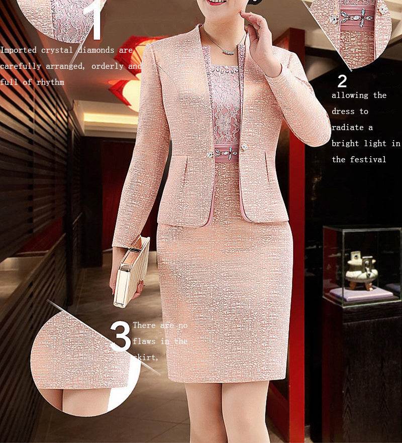 Simple Elegant Women's Wedding Suit - Two Piece Dress and Jacket ladys suit Distinguished Fine Apparel
