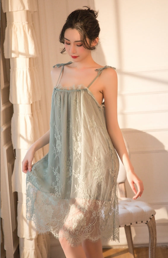 Underwear Lace Suspenders Pajamas womens underwear Distinguished Fine Apparel Green L-XL One Size