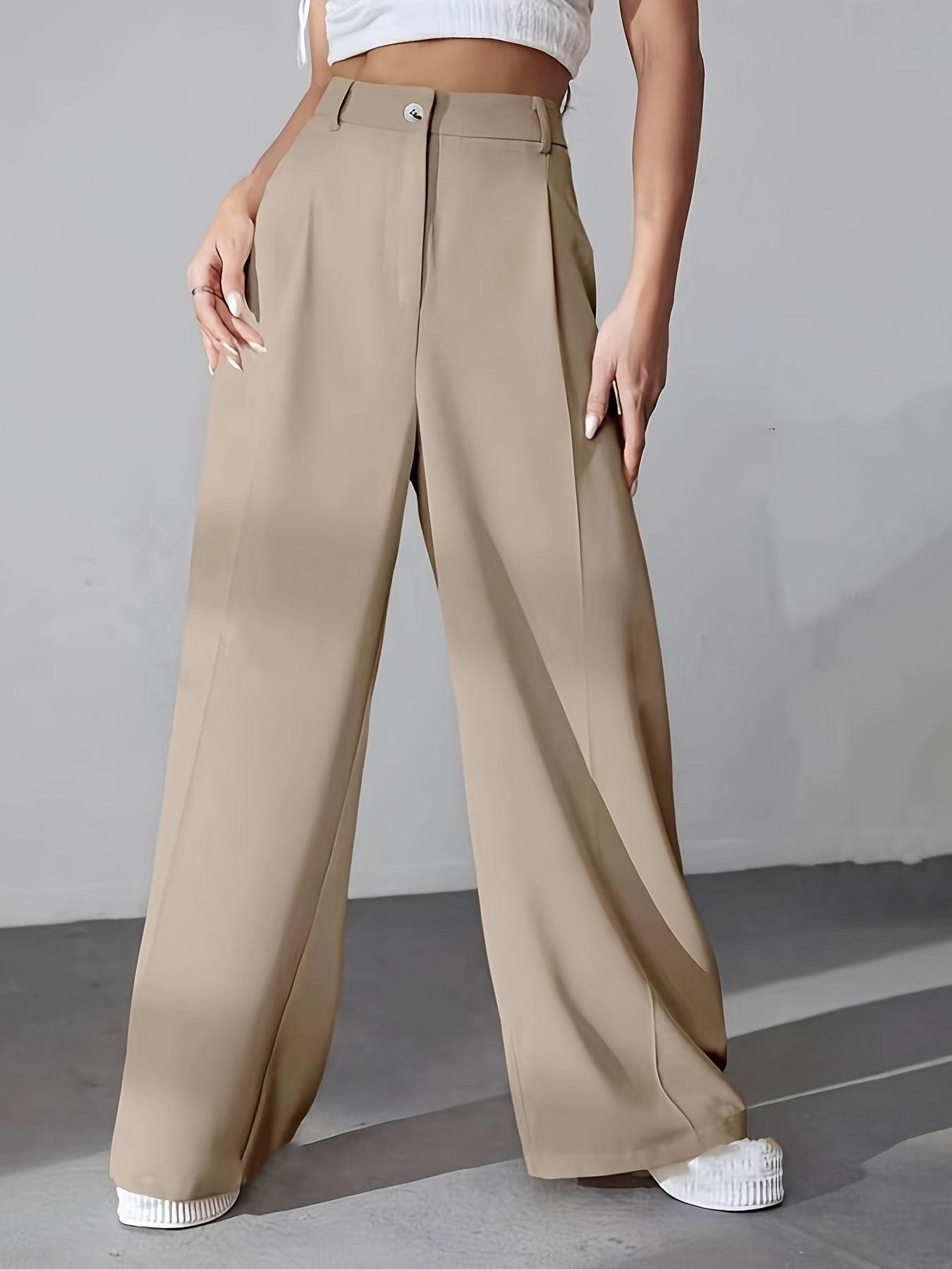 European And American Style - Women's Trousers Casual Straight Pants ladys pants Distinguished Fine Apparel Khaki S