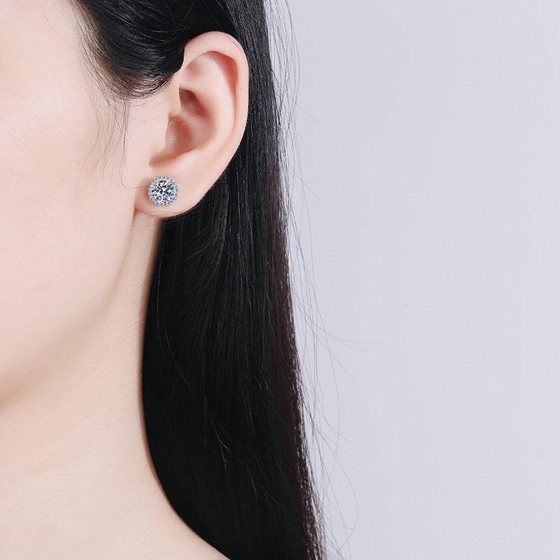 Women's Mosonite S925 Sterling Silver Earrings ladys earrings Distinguished Fine Apparel