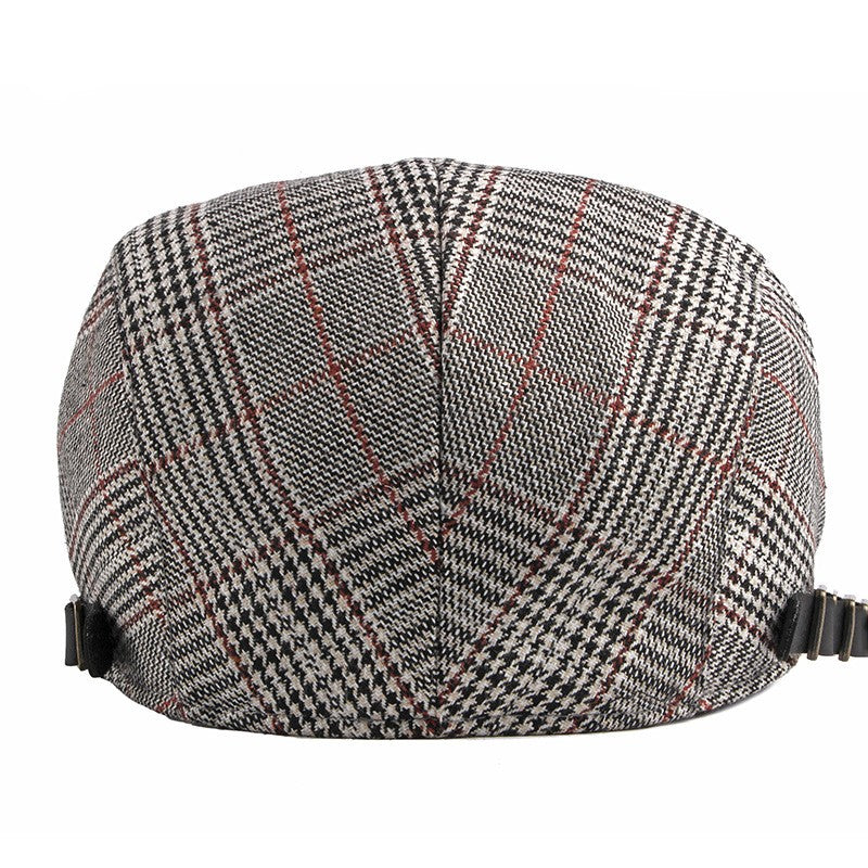 Cheese Cutter Men's Hat - Spring And Autumn Classic Plaid mens hats Distinguished Fine Apparel