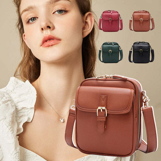 ladies Messenger Bag With 10 Card Inserts Retro Large Capacity Grate For Travel Ladies bags Distinguished Fine Apparel