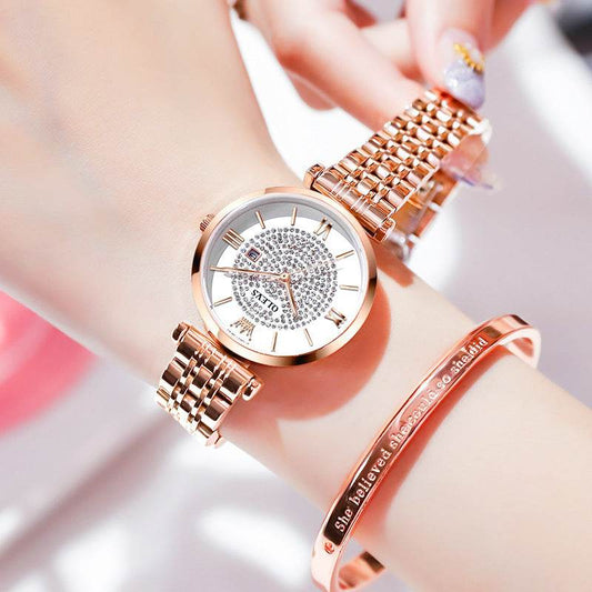 Waterproof Ladies – Sleek, Stylish & Reliable Timepiece - ladys watch Distinguished Fine Apparel