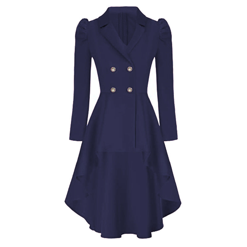 Waist-tight Distinguished Single-breasted Casual Jacket womens jacket Distinguished Fine Apparel Navy Blue S