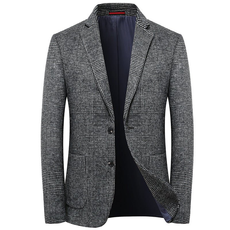 Business Men's Casual Wool Striped Jacket mens coat Distinguished Fine Apparel