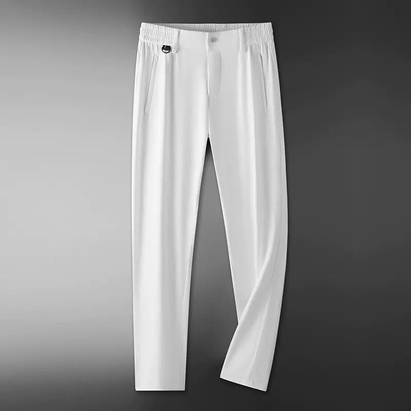 Men's Plus Sized Pants for Summer mens pants Distinguished Fine Apparel White M