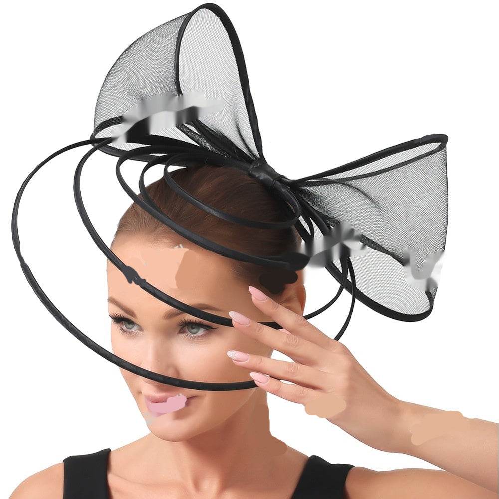 Racing Festival Fashion High-end Top Hat Hair Accessories ladys hats Distinguished Fine Apparel Black