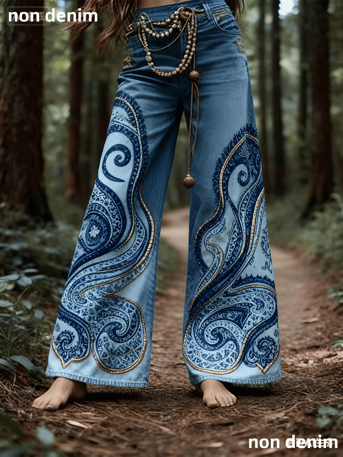 Fashionable Casual Women's Jeans - Beautiful Floral Wear womens pants Distinguished Fine Apparel Style8 S