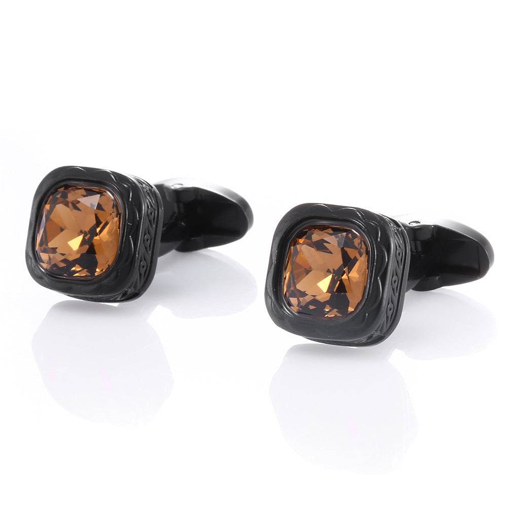 Champagne and Black Men's Bold Cufflinks gents accessorys Distinguished Fine Apparel