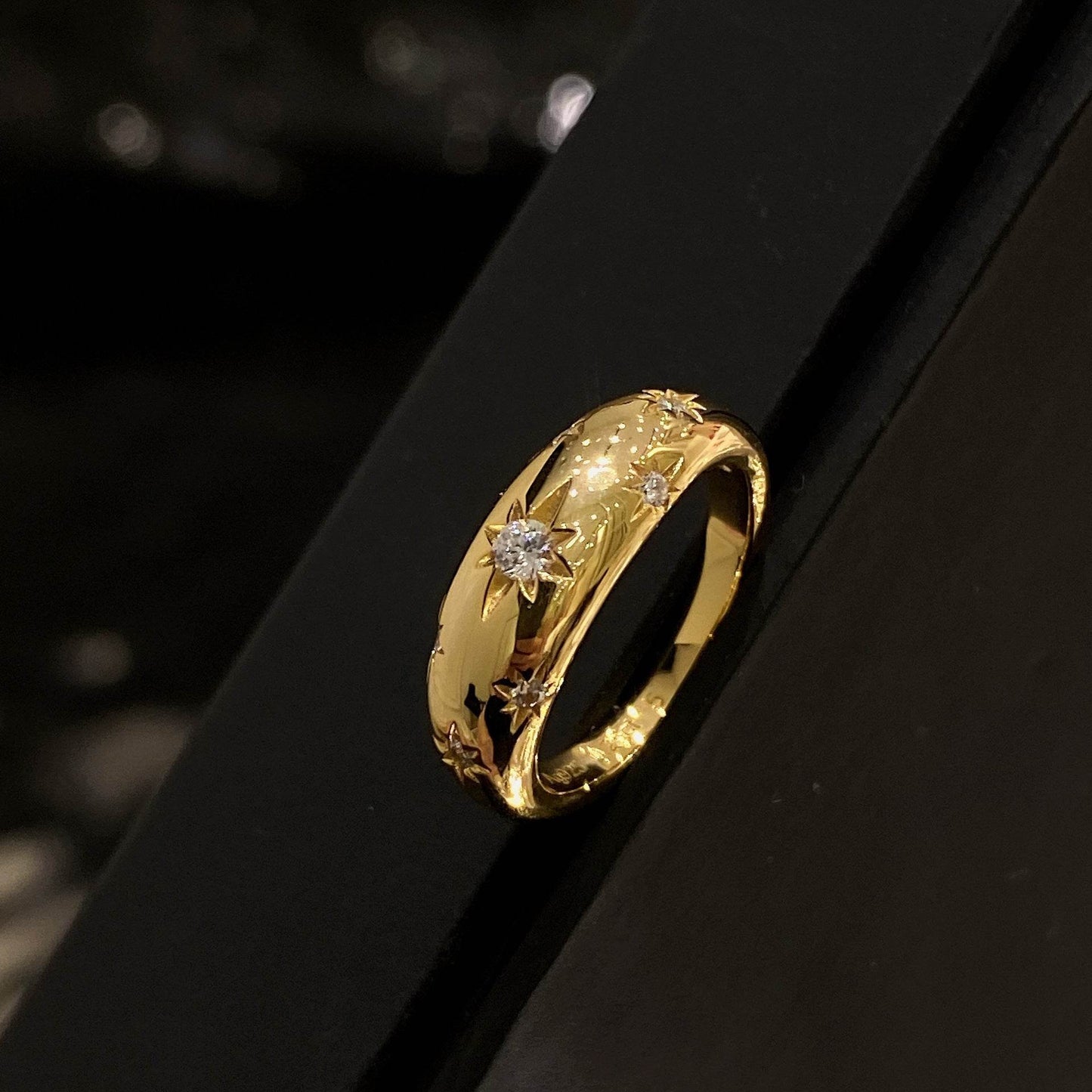 Fashion Eight Stars 925 Sterling Silver Couple's Ring ladys ring Distinguished Fine Apparel Wide Version No 5