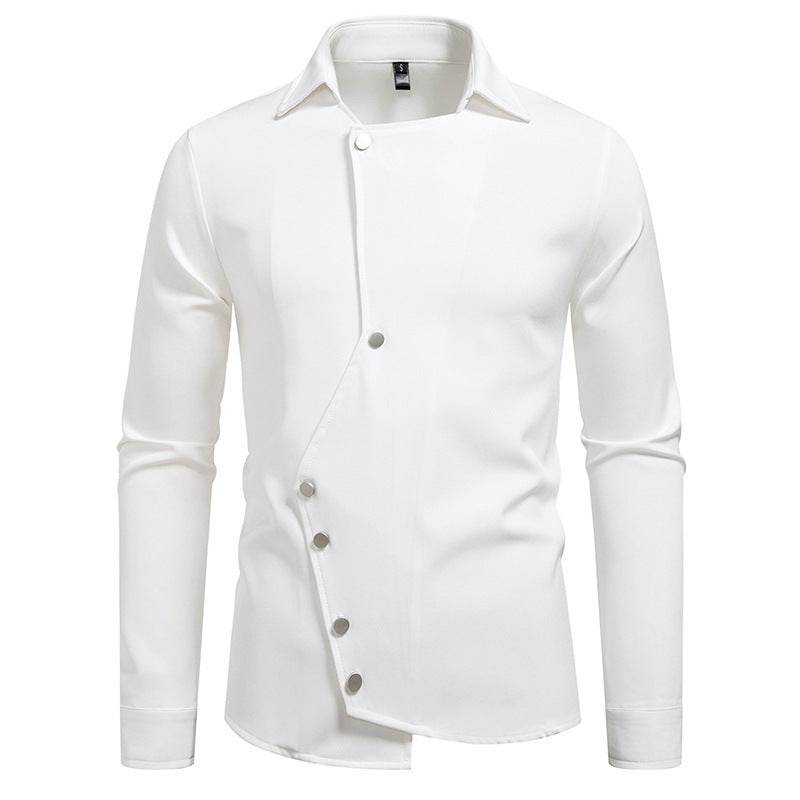 New High-Grade Long Sleeved Shirt for Men mens shirt Distinguished Fine Apparel White S