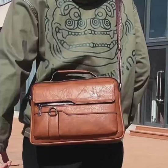 Men's Messenger Bag - Crossbody Bag Business Travel Casual Mens Bag Distinguished Fine Apparel