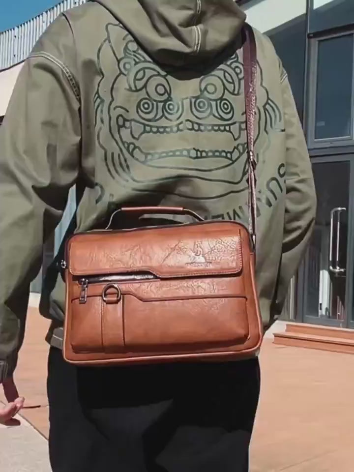 Men's Messenger Bag - Crossbody Bag Business Travel Casual Mens Bag Distinguished Fine Apparel