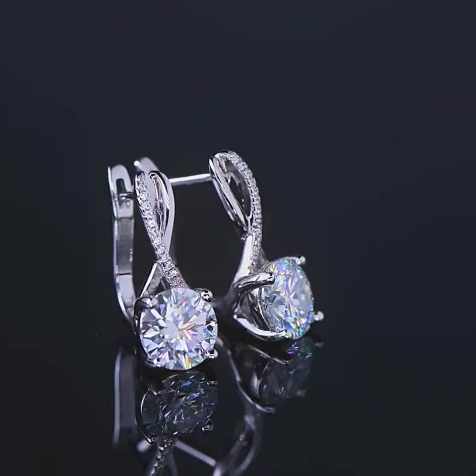 High-Grade S925 Sterling Silver Diamond Earrings – Timeless Sparkle & Luxury ladys earrings Distinguished Fine Apparel