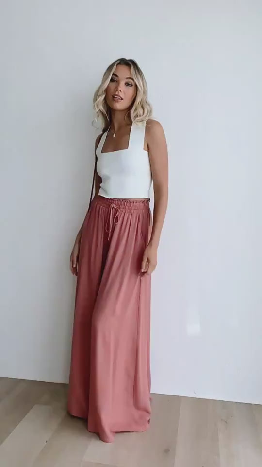 Women's Wide Leg Pants - Loose Comfy Casual - ladys pants Distinguished Fine Apparel